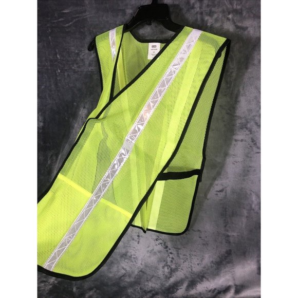 Uline High Visibility Safety Vest Reflective Yellow Line Size 2X To 3X Large - Picture 5 of 8